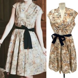 ModCloth Retrolicious The Sooner The Letters Love Letters Dress Size XL
